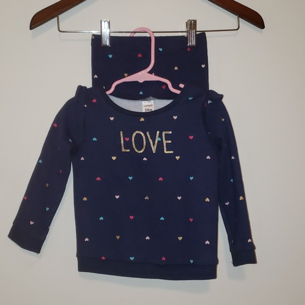 Carter's Sweatshirt with matching leggings set